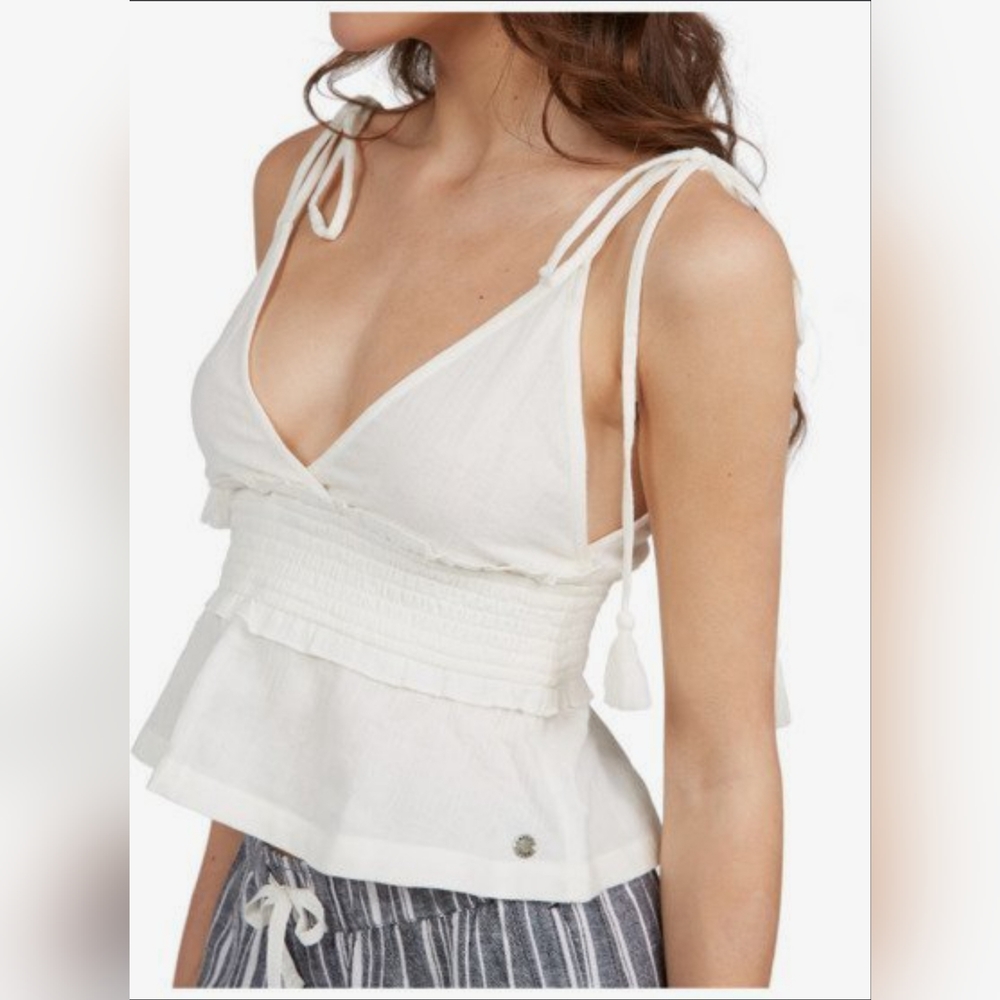 Roxy Simple Blossom Top in White